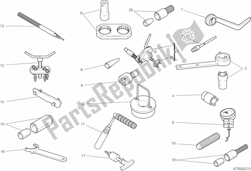 Toutes les pièces pour le 01a - Outils De Service D'atelier du Ducati Superbike 848 EVO USA 2013 Toutes les pièces pour le 01a - Outils De Service D'atelier du Ducati Superbike 848 EVO USA 2013